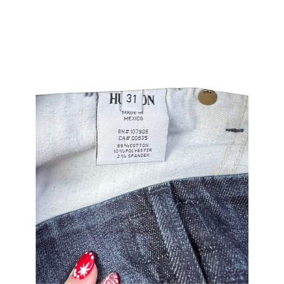 HUDSON Beth Mid-Rise Baby Bootcut Jean Size 31 Women's Distressed Blue Size 12 - Picture 10 of 13